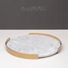 Modern White Oval Marble Decorative Tray