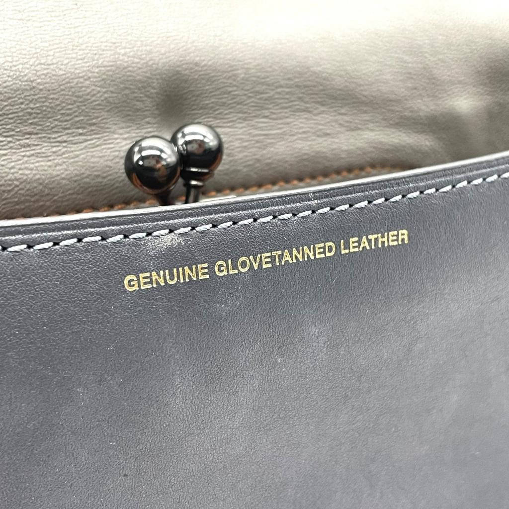 Used COACHShoulder Bag Navy leather Women