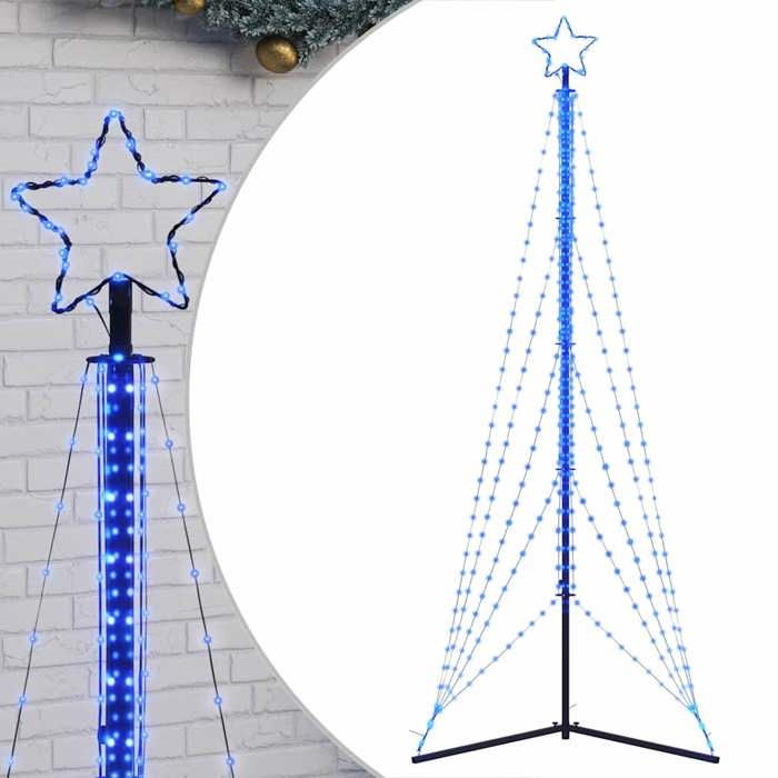 VidaXL Sapin de Noël à LED 525 LED bleu 302 cm, lumière de Noël, lumière de Noël LED, lumière de Noël extérieure, lumière de 4016418