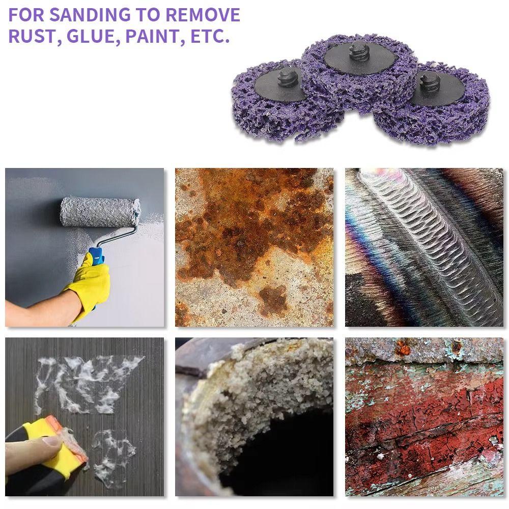 1/4 Inch Holder Rust Remover Wheel Quick Change Abrasive Wheels Polishing Strip Disc Surface Prep