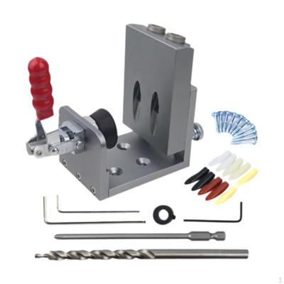 Pocket Hole Jig Kit Joinery Woodworking Tool Portable Aluminum Alloy Versatile for Woodworkers
