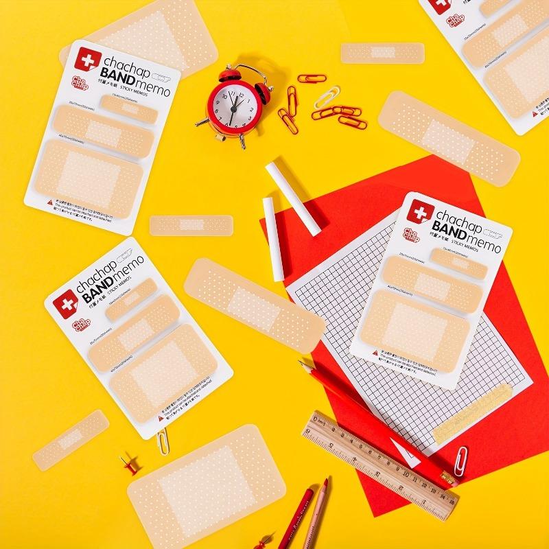 1/2pcs Creative Bandage Shaped Sticky Notes,Capable of Writing Labels and Self-adhesive Markings, Available in 3 Different Sizes