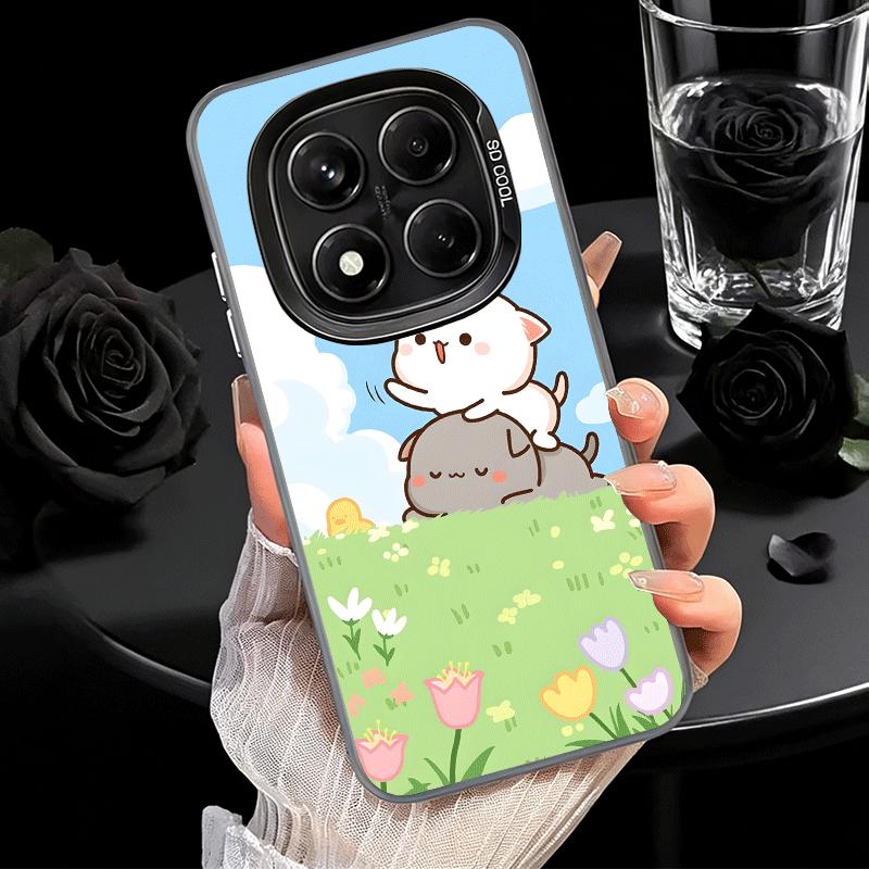 Cartoon Cute Peach Goma Shockproof Phone Case for Xiaomi Redmi Note 15 14 13 12 Pro Plus 11 11S 11T 5G Cover Anti Fall Fundas