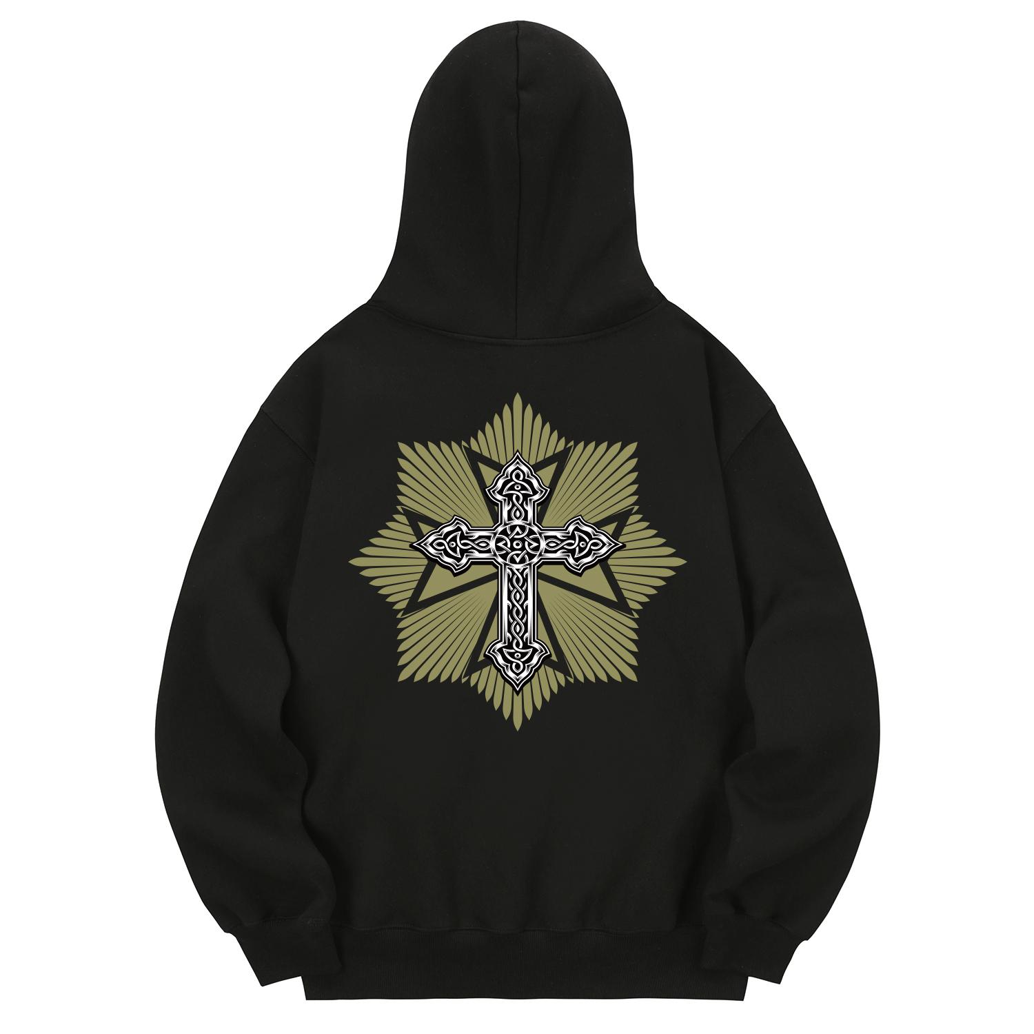 Khan 6312 Khb0061 Худи с капюшоном из флиса Crossgod - Черный L