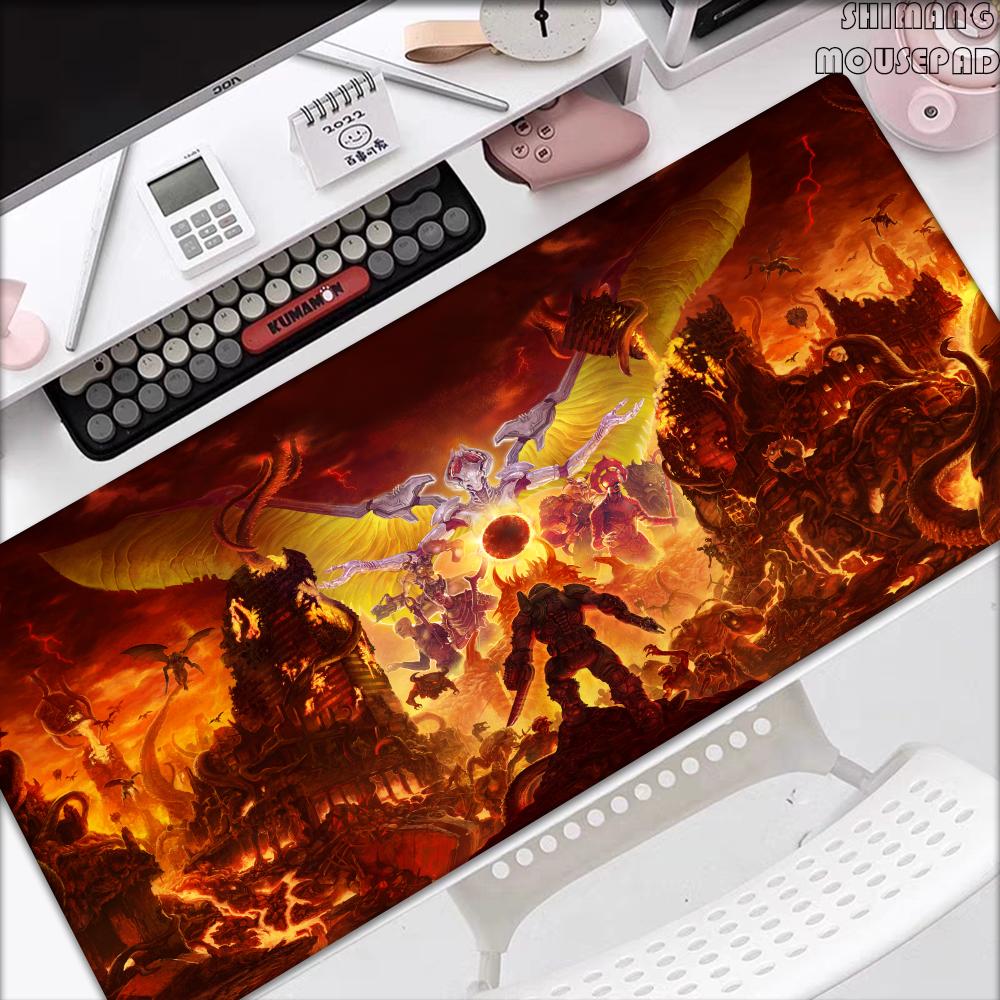 Heißes Spiel DDOOM EEternal Mauspads Gaming Zubehör Große Mauspads Gamer XXL Teppich PC Schrank Tischunterlage xMM Mauspads Teppich