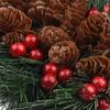 Künstliche Blume Kiefernzweige mit Beeren und Tannenzapfen Weihnachts-Hausdekoration