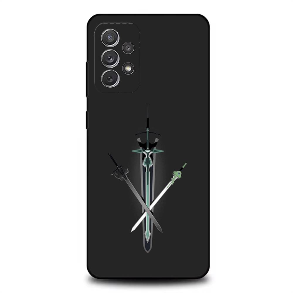 Sword Art Online SAO Kirigaya Phone Case For Samsung S25,S24,S21,S22,S23,S30,Ultra,S20,Plus,Fe,Lite,Note,10,9,5G Black Cover