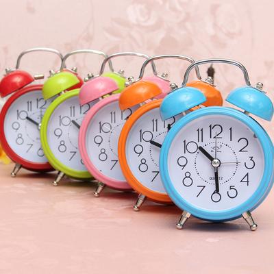 3 Inches Mini Alarm Clock Quartz Movement Bedside Noctilucence Clock