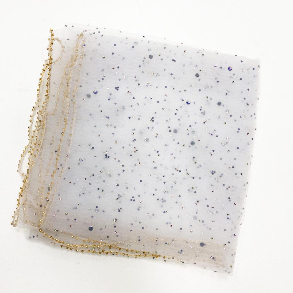 Modisches buntes Pailletten-Bandana 80cm*80cm Ultra-dünnes atmungsaktives Kopftuch Sommer Sonnenschutz