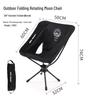Portable 360° Rotating Moon Chair - Lightweight Aluminum Folding Chair for Camping, Fishing, and Picnics