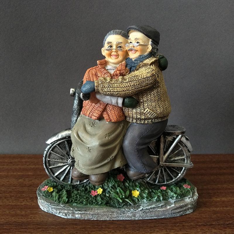 Old Man Old Lady Home Decorations Love Gift Ornament Grandpa And Grandma Grow Old Together Room Decoration Vintage Home Decor
