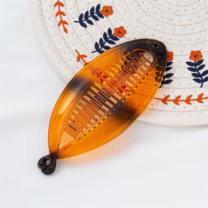 

Заколки для волос со стразами в корейском стиле - Большие и маленькие заколки-клипсы в виде ромба с гальваническим покрытием в виде рыбки и банана, среднего размера аксессуар для волос в форме рыбки.