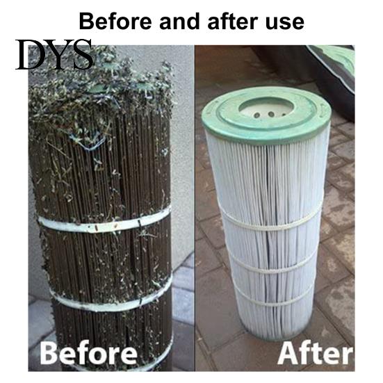 High Pressure Jet Filter Cartridge Cleaner Dirt Removal Dust Remove Adjustable Tool Anti-slip Accessories Swimming Pool Paper Cleaning Brush