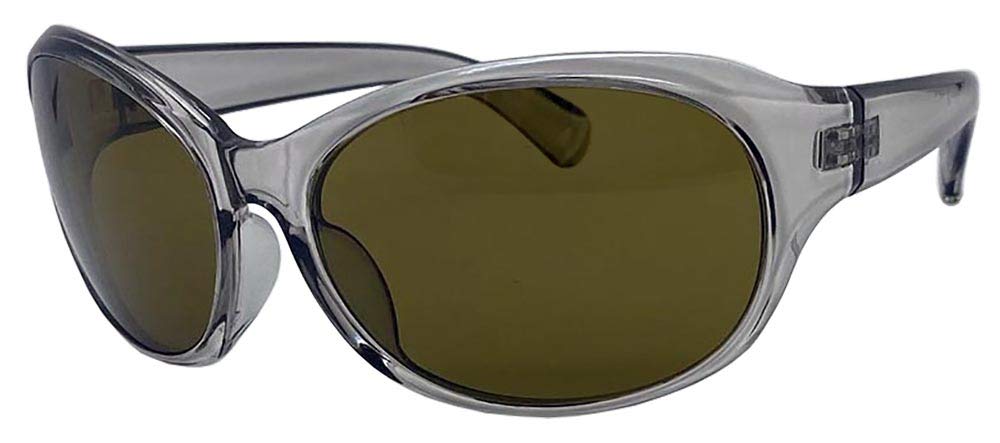 

az Sunglasses Light Cut Sabae Manufacturer High Performance Curve Type Clear Gray Lens [FaceTrick Label] UV/Near Infrared/Blue Lens/High Frame/Brown