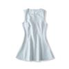 YPFF Trendy Women's Sleeveless Waist-Cinched Solid A-line Dress