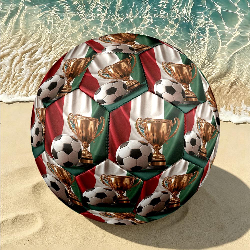 1 ud. Balón de Fútbol Talla 5 con Escudo de Fútbol de México para Oficina, Adecuado para Partidos de Práctica/Entrenamiento de Torneo, Ligero y Duradero mxg7032