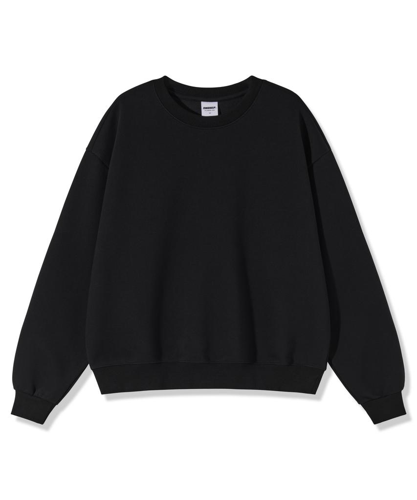 PIANER Hap-Po Oversized Crop Sweatshirt (Black)