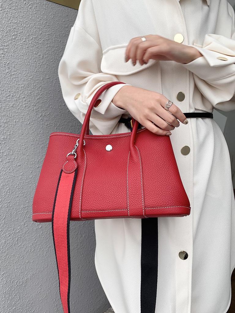 New Leather Garden Bag Fashion First Layer Cowhide Women's Bag Versatile Large Capacity Women's Handbag Pure Leather Tote Bag