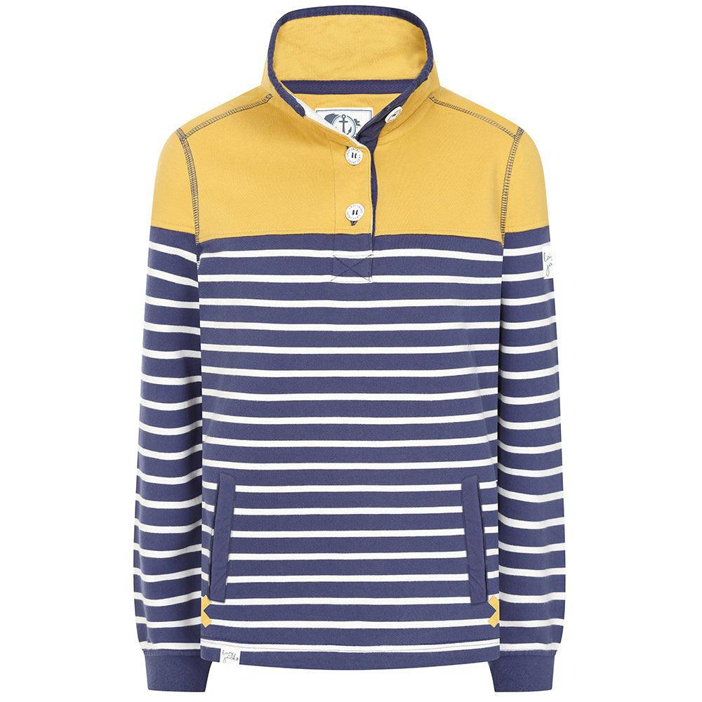 Lazy Jacks Womens/Ladies Button Neck Sweatshirt