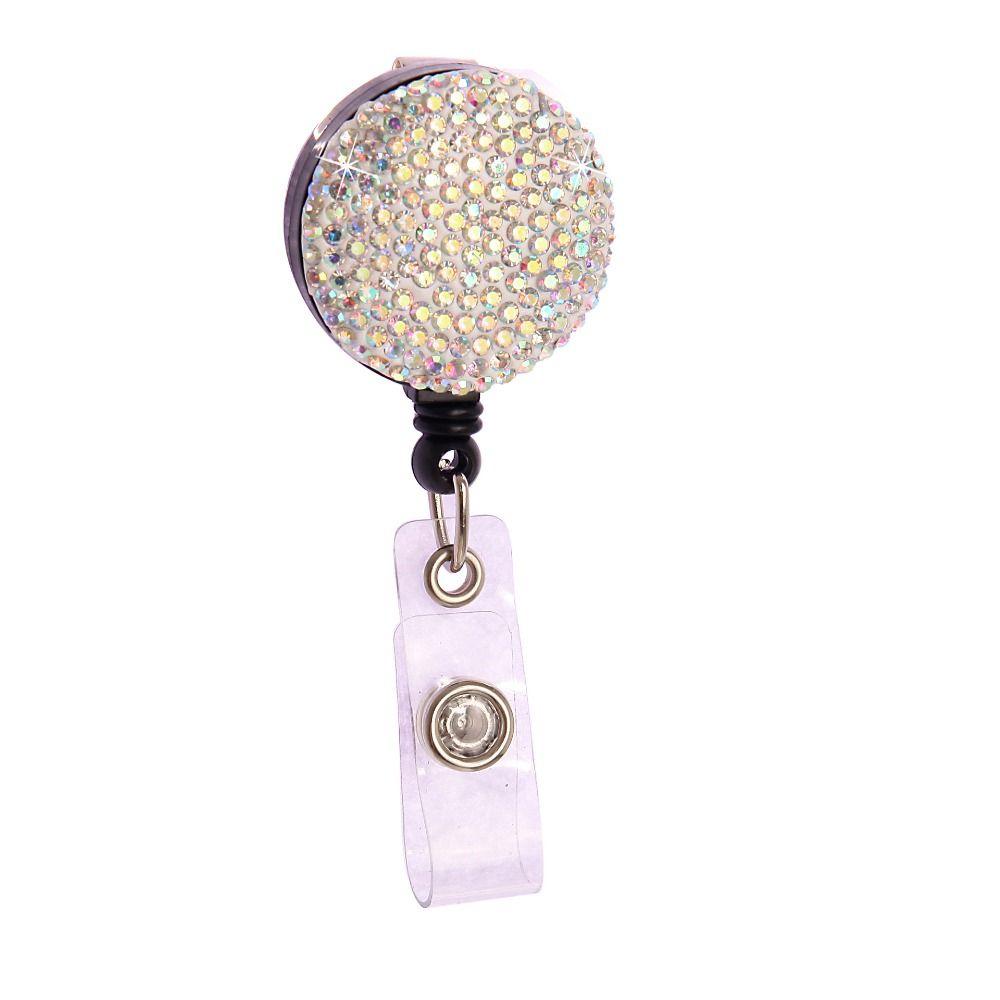 Chest Card Nurse Badge Reel Sparkle Easy Pull Buckle Retractable Badge Holder  Doctor Hospital