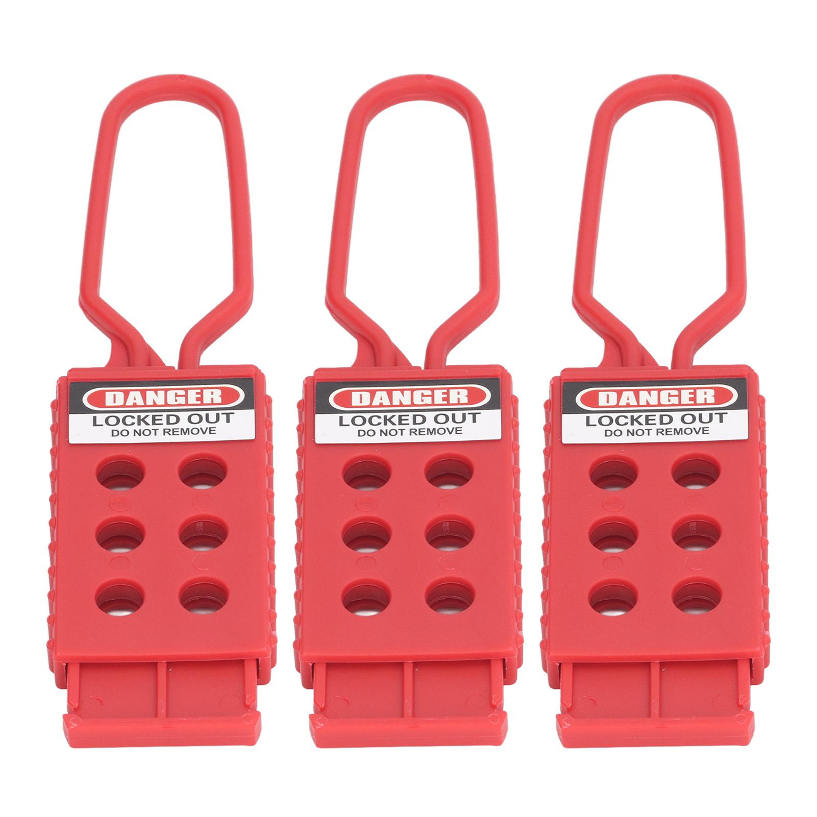 

3PCS 6 Holes Tagout Hasps Electrical Insulation Lockout Hasp for Shutdown Maintenance 9mm Hole Diameter