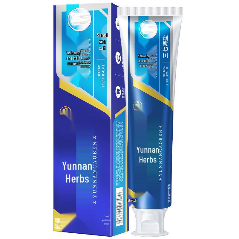 Yunnan Herbal Toothpaste with Sanqi & Baking Soda for Whitening and Fresh Breath