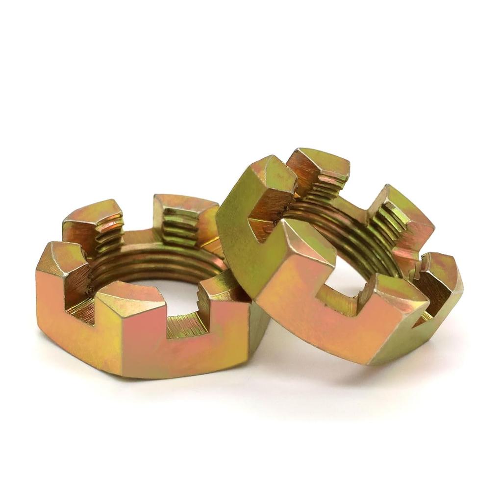 2 Sets Trailer Nut Kit For 1" Shaft Spindle, Includes 1" Shaft Spindle Nuts 1" Spindle Washers & 2.2" Long Cotter P High Strength Trailer Axle