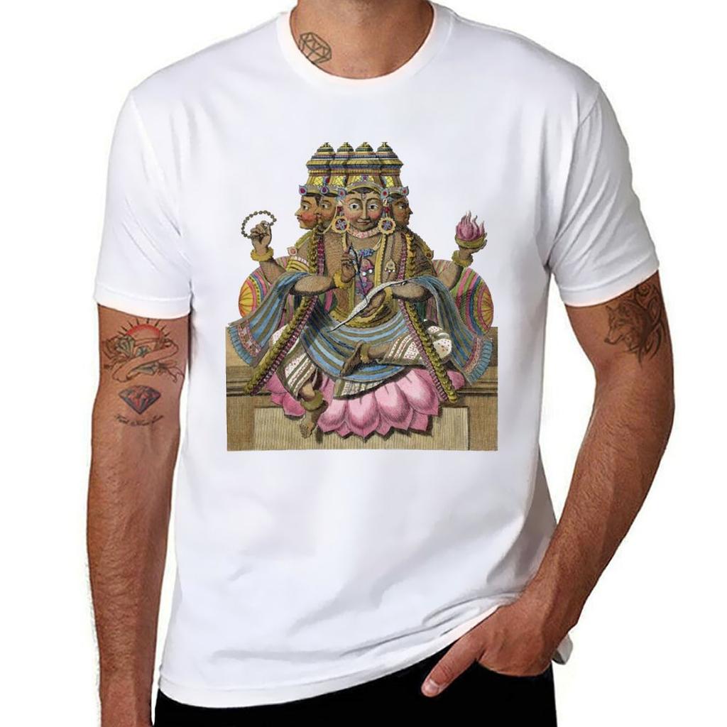Brahma Hindu God Of Creation By Pierre Sonnerat Tshirt Independence Day Short Sleeve Tshirt