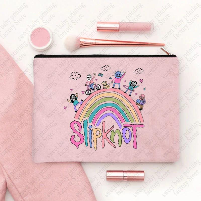 

2023 Classic Slipknots Rock Roll Band Groceries Top Make Up Bags Cartoon Pattern Music Pouch Wristlet Clutch Travel Lipstick Bag