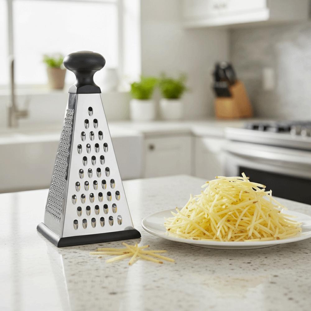 4 Sided Vegetable Grater Manual Vegetable Shredder Multipurpose Pyramid Shape Cheese Grater Potato