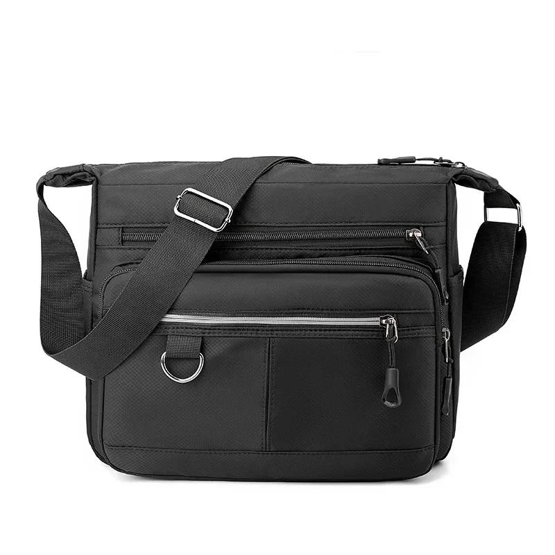 2024 New Shoulder Men'S Bag Waterproof Oxford Luxury Design Crossbody Handbag Large Capacity Messenger Bags For Men