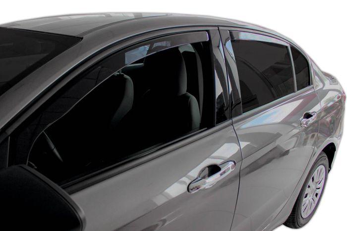Déflecteurs d'air - JJ-AUTOMOTIVE - GP - Compatible Fiat Tipo - 4 pièces - Aérodynamique - Noir/Fumé