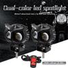 Motorcycle Fog Light Car Dual Color Led Headlight Owl Design Head Light ATV Scooter