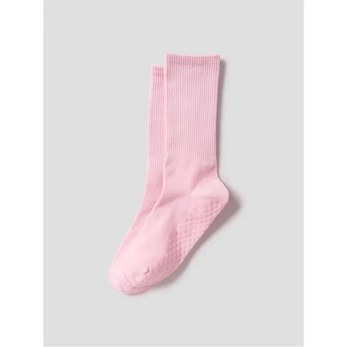 [8 Seconds] Ribbed Non-Slip Socks Light Pink (3561KTAMFY)