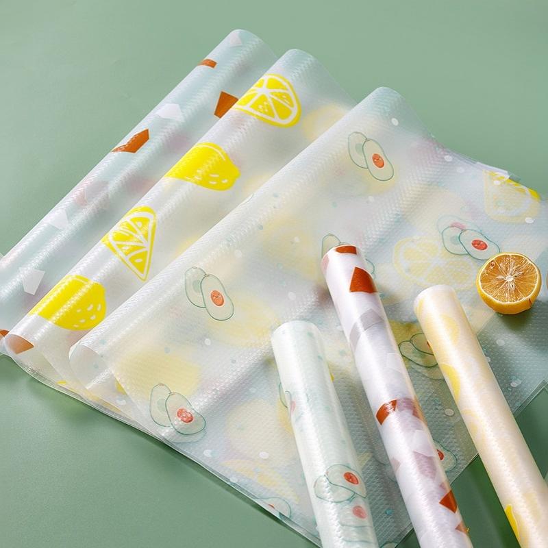 Non Adhesive Anti Slip EVA Kitchen Cabinet Liners 1 Roll Waterproof Dustproof Mat for Kitchen Drawer Shelf Use