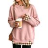 Damen Casual Bedrucktes Langarm Look Sweatshirt Lockerer Pullover