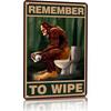 Retro Tin Sign 8x12 Inch Well Crap Bathroom Wall Decor Vintage Humor Toilet Art