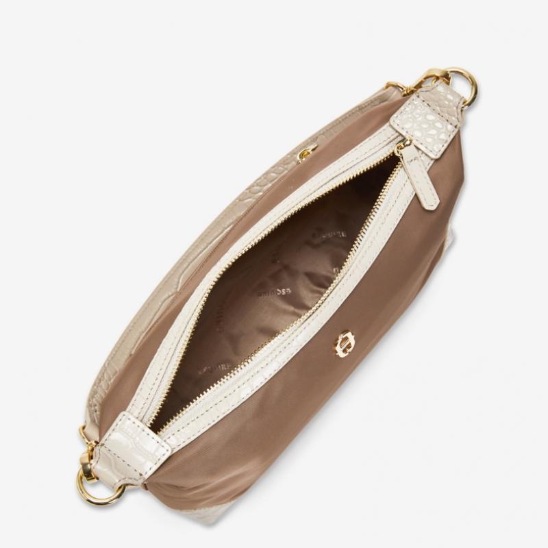 ESquire Collection ESquire Women S Nylon Chroni Shoulder Bag Beige