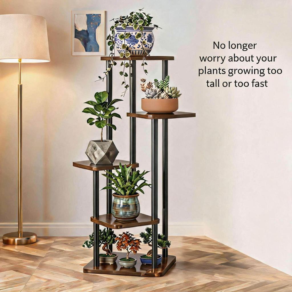 Multi-layer Floor-standing Flower Pot Rack for Living Room and Balcony