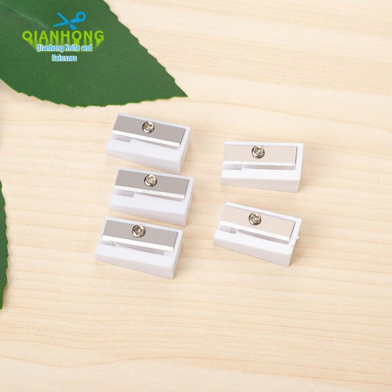 Round White Transparent Mini Rotating Pencil Sharpener - Children's Gift