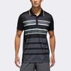 Adidas Tennis Training Striped Design Short Sleeve Polo Shirt Men Polo Shirts Black DY7470