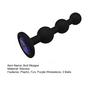 Silicone Anal Beads Butt Stopper 4.2 Inch Three Ball Anal Chain Training Toy with Purple Rhinestone Adult Sex Toy for Male Female Couple Play