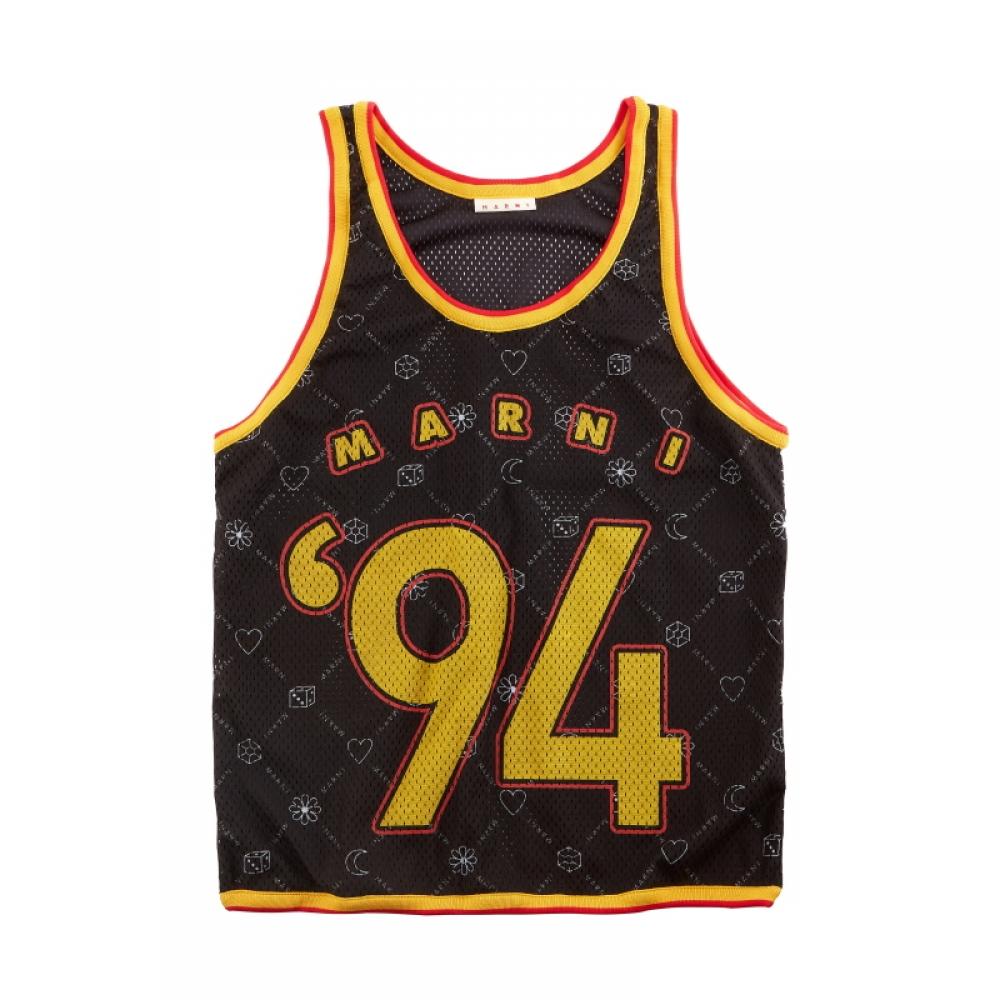 Marni Shmq0036a2 P4929 Zo429 Marni Gram Print Tank Top Shopping Tote