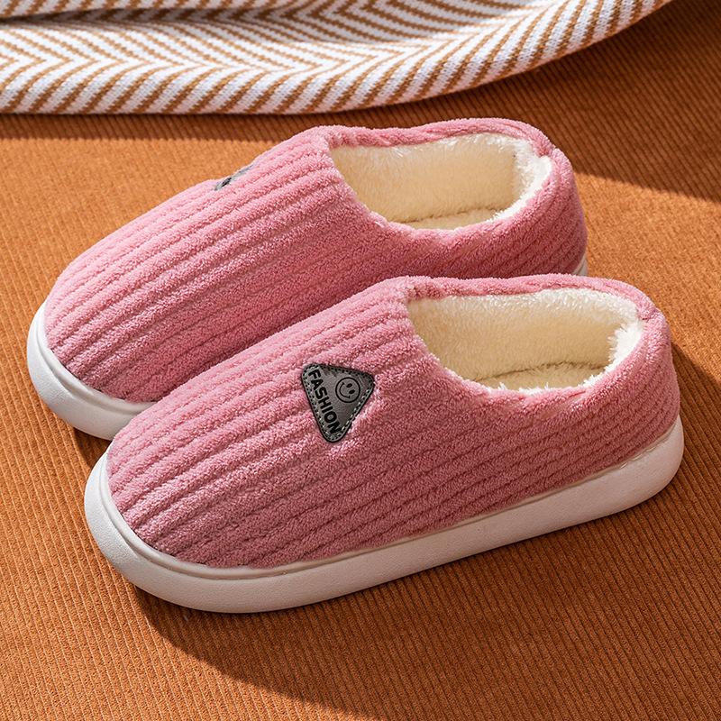 Cotton slippers women's winter home indoor home home warm non-slip thick bottom couple new wool slippers men's autumn and winter