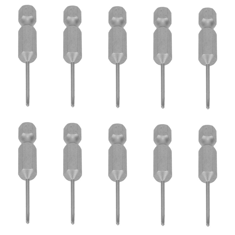 10pcs 50mm Length Magnetic Screwdriver Bits 1.6mm Size Cross Screwdriver Bits Construction Projects