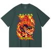 230 Gsm 100% Cotton Demon Slayer V107 Tanjiro Print Unisex Heavy Cotton T Shirt