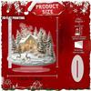 2D Flat, Snow House and Reindeer Scene Acrylic Desktop Decoration, Suitable for Wall Decoration, Porch, Room, Villa, Accents Home, Hallway, or Workpla