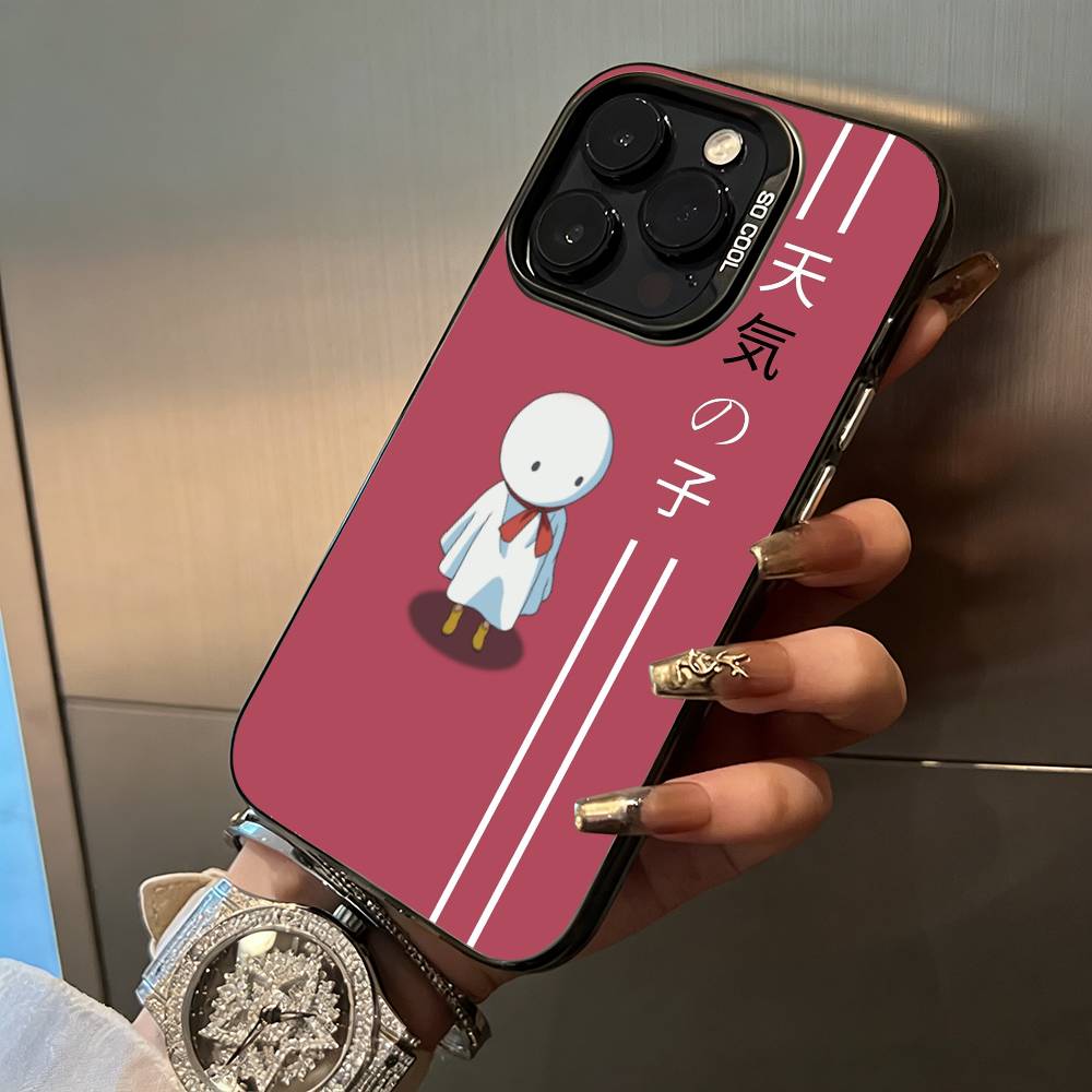W-W-Y-Weathering- With- You Phone Case For iPhone 17,16,15,14,13,12,11 Plus Pro Max Colored Silver Phone Case