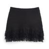2025 Summer New Style Four-Color Optional Women's Fashion Suit Fringed Plaid Knitted Jacket & Fringed Skirt Suit