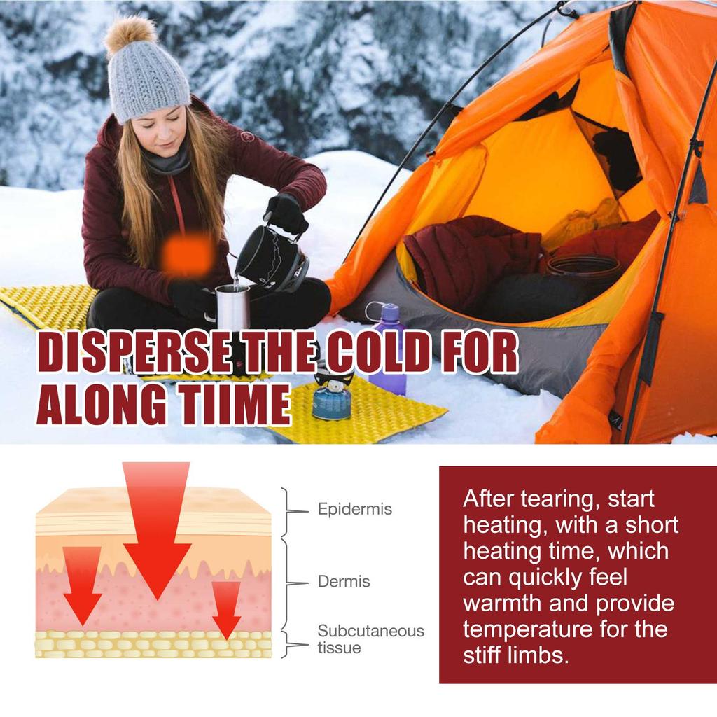 OUHOE Hand Warmer, Heats for Up To 10 hours.,Long-lasting Warmth for Outdoor Winter, Keeps Cold Away and Eliminates Odors. 10pcs.